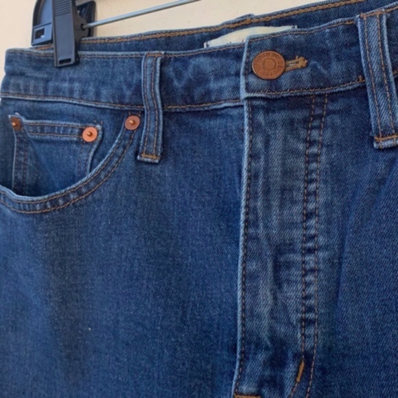 Madewell Tapered Jeans in Bellclaire Wash High Rise 26 Crop Length Blue - Picture 9 of 9